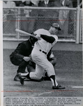 1964 Mickey Mantle World Series 9th Inning Game Winning HR Vintage Photo Collection of (4)  
